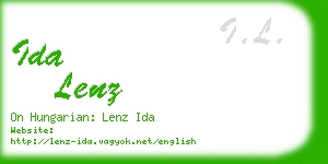 ida lenz business card